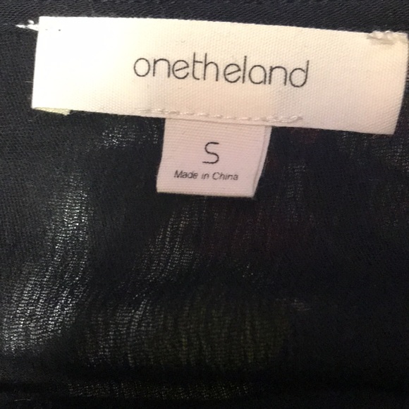 NEW! Onetheland Black Front Tie Cardigan size S - Picture 2 of 2